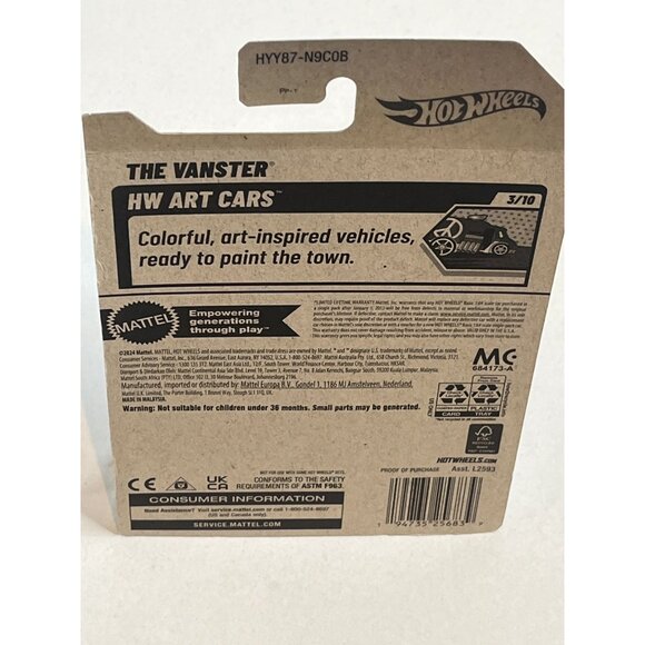 Hot Wheels The Vanster Art Cars 3/10 2024 Blue Deco 1:64 - Picture 2 of 9